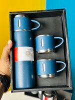 Stainless Steel Vacuum Flask Hot And Cool Water Bottle With Two Cups