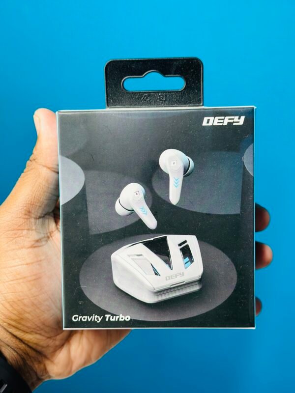 DEFY Gravity Turbo With Low Latency True Wireless Gaming Earbuds – White Color